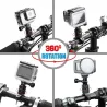 Pince en aluminium pour guidon de vélo / moto - support - pour GoPro Hero / Xiaomi