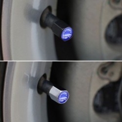 Partes de ruedaTapas de válvulas de coche - antirrobo - emblema de la UE - 5 piezas