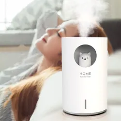 Air humidifier - ultrasonic essential oil diffuser - with LED - auto shut-off - 700MLHumidifiers