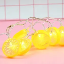 Łańcuch świetlny w kształcie plastrów owoców - na baterie / USB - cytryna / limonka / pomarańczaŚwiatła