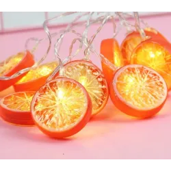 Fruits slices shaped string light - battery powered / USB - lemon / lime / orange