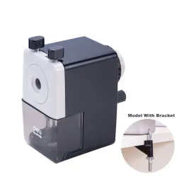 Rotary manual pencil sharpener - with bracket