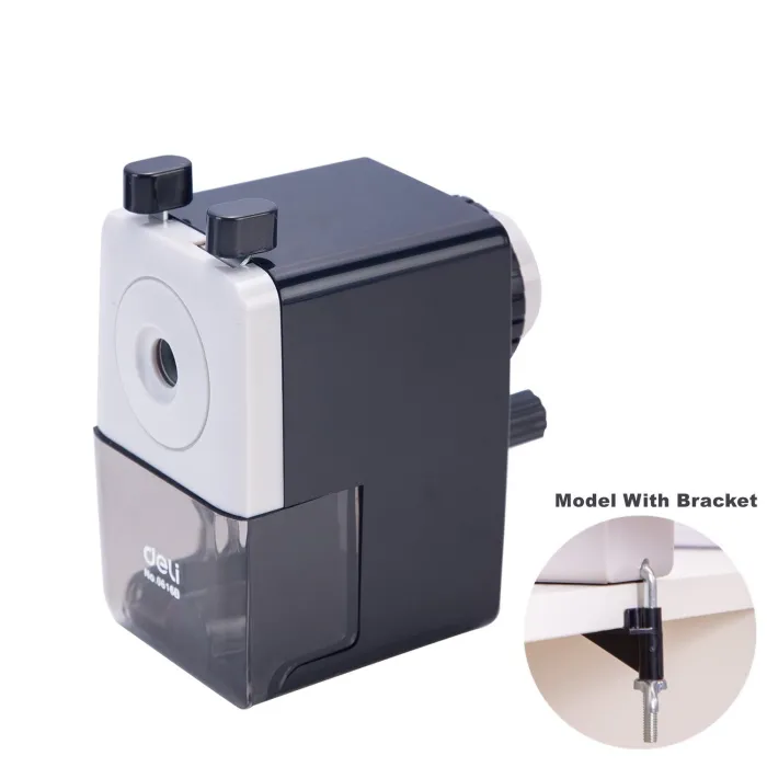 Rotary manual pencil sharpener - with bracket