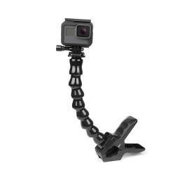 Jaws flex clamp mount - with flexible adjustable gooseneck - for GoPro Hero - Sjcam Yi 4K