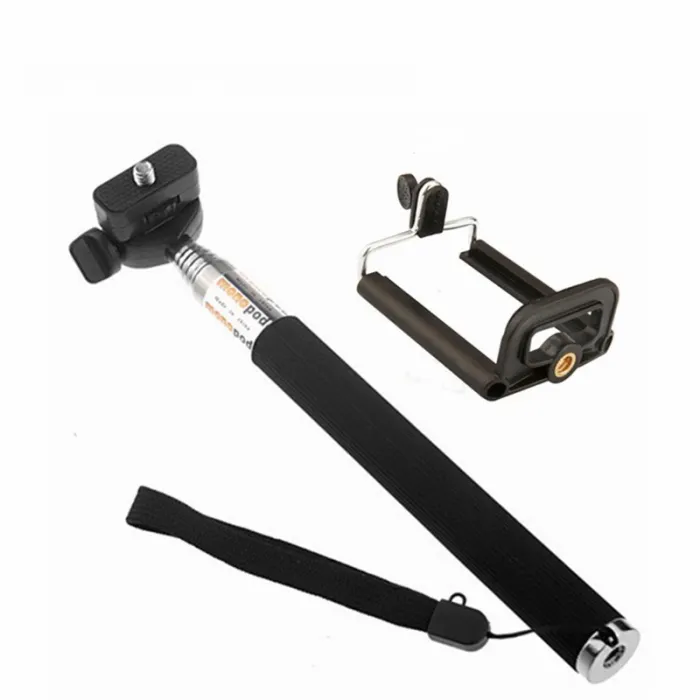 Utdragbar handhållen selfie stick monopod - adapter för montering - för Xiaomi / iPhone / Samsung