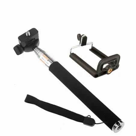 Utdragbar handhållen selfie stick monopod - adapter för montering - för Xiaomi / iPhone / Samsung