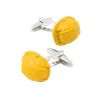 Casque de sécurité jaune - boutons de manchette