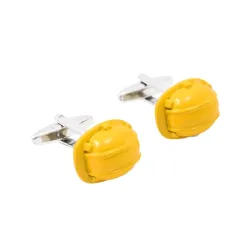 Yellow safety helmet - cufflinksCufflinks