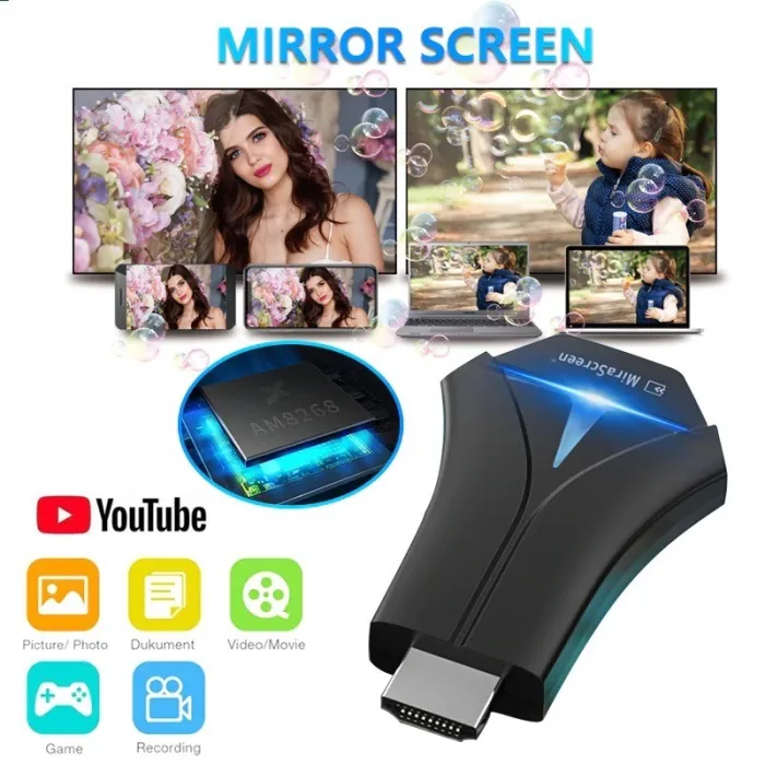 K12 - TV stick - adapter - odbiornik Wi-Fi - klucz sprzętowy HD - AirPlay MiraCastAndroid box