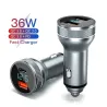 36W - ładowarka samochodowa USB do telefonu - szybkie ładowanie QC3.0 / PD - typ CAkcesoria do wnętrz