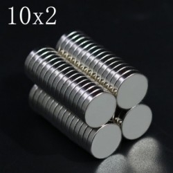 Okrągły magnes neodymowy N35 - 10mm * 2mm - 10 / 20 / 50 / 100 sztuk