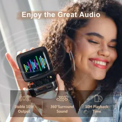 Retro Bluetooth-luidspreker - pixelkunst - wekker - LED-display - spelbord - DJ-mixerBluetooth Luidsprekers