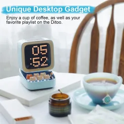 Retro Bluetooth-luidspreker - pixelkunst - wekker - LED-display - spelbord - DJ-mixerBluetooth Luidsprekers