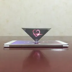 Mini-telefonprojektor - pyramidform - 3D-hologram