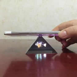 Mini projecteur de téléphone - forme pyramidale - hologramme 3D