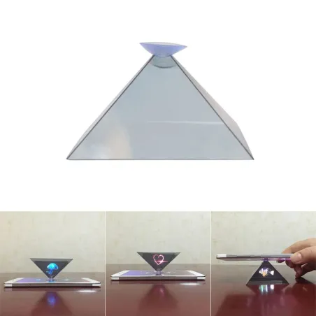 Mini proiettore per telefono - forma piramidale - ologramma 3D