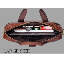 Skórzana torba na ramię / crossbody - duża pojemnośćTorebki