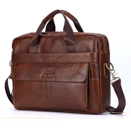 Skórzana torba na ramię / crossbody - duża pojemnośćTorebki
