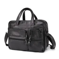 Genuine leather shoulder / crossbody bag - large capacity