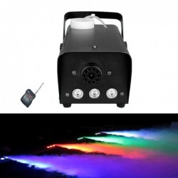Mini wytwornica mgły - 500W - LED - RGB - bezprzewodowa - z pilotemFestive & Party