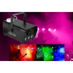 Mini machine à brouillard - 500W - LED - RGB - sans fil - avec télécommande