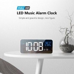Sveglia musicale a LED - USB - attivazione sonora - con funzione snooze