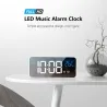LED music alarm clock - USB - sound-activated - with snooze function