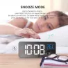 Budzik muzyczny LED - USB - aktywowany dźwiękiem - z funkcją drzemkiZegary