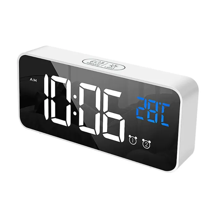 LED music alarm clock - USB - sound-activated - with snooze function