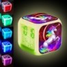 Cube shaped clock with unicorn - digital - LED - color changing