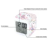Würfelförmige Uhr mit Einhorn - Digital - LED - Farbwechsel