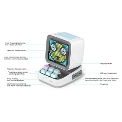 Altavoz BluetoothRetro portable speaker - pixel art - with LED display board