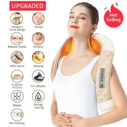 Elektrische stimulator - U-vormig kussen - infrarood verwarming - volledige lichaamsmassageMassage