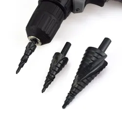 HSS-Kobalt-Stufenbohrer - Stickstoffspirale - 4-32 mm / 4-20 mm / 4-12 mm