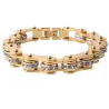 Motorketting - armband - met kristallen - unisexArmbanden
