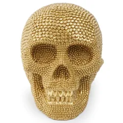 Golden skull - resin statue - Halloween decoration