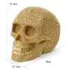 Złota czaszka - statuetka z żywicy - dekoracja na HalloweenHalloween & Impreza