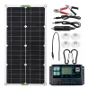 Zestaw panelu słonecznego - ładowarka baterii - podwójny USB - 250W - z kontrolerem - do samochodu / jachtu / smartfonówPanel...