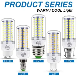 LED -lampa - E14 - E27 - B22 - G9 - GU10 - 220V - 10 st