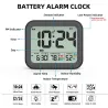 Cyfrowy budzik - podwójny inteligentny alarm - z ustawieniem dni roboczych / weekendów / drzemką - zasilany bateryjnieZegary