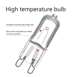 Halogen LED bulb - for refrigerators / ovens - G9 - 20W - 25W - 40W - 60W - 10 pieces