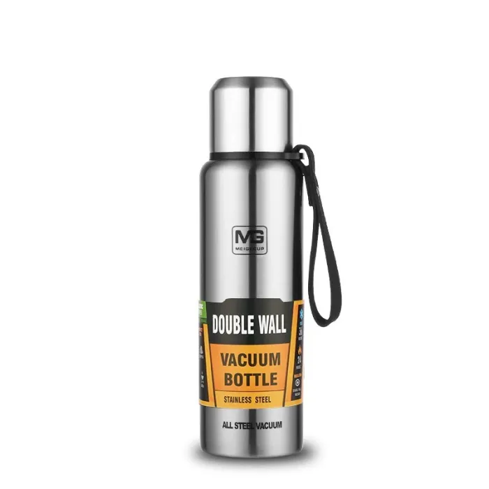 Vacuüm thermoskan - met riem / zak - dubbelwandig - RVS - 500ml - 750ml - 1000ml - 1500mlThermosflessen