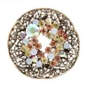 Vintage round brooch - with crystals