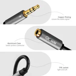 Kabel AUX Y - rozdzielacz audio - 3,5 mm - żeński do 2 męskiRozgałęźniki
