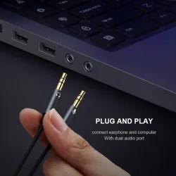 Kabel AUX Y - rozdzielacz audio - 3,5 mm - żeński do 2 męskiRozgałęźniki