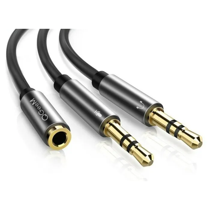 Kabel AUX Y - rozdzielacz audio - 3,5 mm - żeński do 2 męskiRozgałęźniki