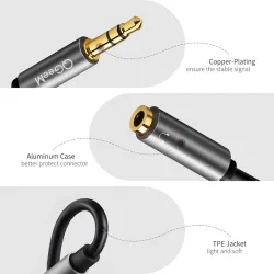 Rozdzielacz słuchawkowy - kabel AUX - jack 3,5 mm - męski do 2 żeński - do PC / MP3Kable