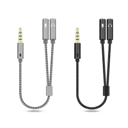 Sdoppiatore audio - Cavo AUX - 1 maschio a 2 femmine - jack da 3,5 mm