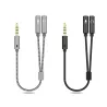 CablesDivisor de audio - Cable AUX - 1 macho a 2 hembra - Conector de 3,5 mm
