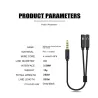 CablesDivisor de audio - Cable AUX - 1 macho a 2 hembra - Conector de 3,5 mm